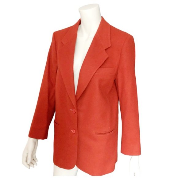LL Bean Women’s Rust Wool-Blend Blazer Jacket Size 12 – Autumn Winter Classic - Picture 2 of 7